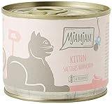 MjAMjAM - Premium Nassfutter für Katzen - Kitten saftiges Hühnchen mit Lachsöl, 6er...