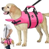 Dogcheer Hundeschwimmweste mit Reißverschluss und Rettungsgriff,...