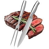 Robin Goods® 2-teiliges Tranchierbesteck-Set - Grill-Besteck aus rostfreiem...