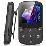 AGPTEK MP3 Player Bluetooth 5.3 Sport 32GB mit 1,5 Zoll TFT Farbbildschirm, Mini...