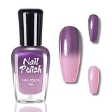 Farbwechselnder Nagellack - Chrom Lila Rosa Temperaturgesteuerter Nagellack mit...