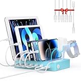 SooPii USB Ladestation 60W/12A,6-Port Dockingstation,Organizer für mehrfach...