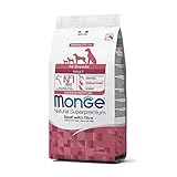 MONGE Natural Superpremium All Breeds Adult Monoprotein Manzo mit Riso, 2 Säcke à 12 kg