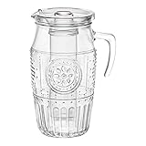 Romantic Krug (Karaffe mit Eisbehälter und Plastikdeckel, 1.8 Liter, Glas, transparent,...