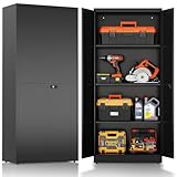 Aktenschrank, Abschließbarer Metallschrank, Mehrzweckschrank mit...