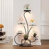 Ztexkee Blumenständer mit Licht Pflanzenregal mit Wachstumslicht 7 Ebenen...