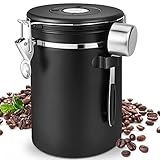 Royouzi Luftdichte Edelstahl Kaffeedose, Vakuum Kaffeedose, 1,8 L KaffeebohnenbehäLter...