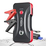 YABER Starthilfe Powerbank 800A Spitzenstrom 12800mAh Auto Starthilfe(Für 6,5L...