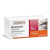 Aciclovir-ratiopharm Lippenherpescreme: Herpescreme zur lindernden Therapie von Schmerzen...