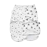 Pucksack Baby 0-3 Monate aus 100% Bio-Baumwolle mit Reissverschluss Pucktuch für...