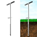 MOZMY 91,4cm Bodenprobe-Sonde, T-Griff Edelstahl Bodenprobennehmer, Bodensonden...