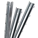 Aquagart Z-Profil Zaunpfosten 2 m verzinkt I 10 Stück Metallzaunpfosten aus Bandstahl...