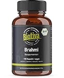 Biotiva Brahmi Kapseln Bio - 150 Veggie Kapseln - 500mg pro Kapsel - Bacopa Monnieri -...