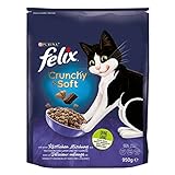 FELIX Crunchy & Soft Katzenfutter trocken, mit Lamm und Truthahn, 4er Pack (4 x 950g)