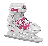 Roces Kinder Jokey Ice 2.0 Verstellbarer Schlittschuh, White/Fuchsia, 38-41