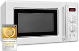Exquisit Retro Mikrowelle 20L, 1000 Watt Grill, 700 Watt, 25,5cm Drehteller, 5...