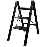 BAOYOUNI Trittleiter, Leicht, Klapptrittleiter, Aluminium Sicherheits Stehleiter, mit...