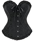 SZIVYSHI Damen Vollbrust Corsage Korsett Top Gothic Vintage Corsagen Bustier...