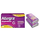 Allegra Allergietabletten | 100 Stk & 2 x Allegra Taschentücher |...