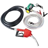 OULUTO 12V 260W Dieselpumpe Absaugpumpe Kraftstoffpumpe mit Automatischer Abschaltung...
