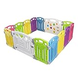 Gupamiga Laufstall Baby Laufgitter Baby Sicherheits-Aktivitätszentrum für drinnen oder...