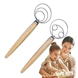 Brotteig Schneebesen - Edelstahl -Teigmischer, 2x Edelstahl -Teig -Stick -Mehlmixer |...