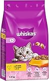 Whiskas Adult 1+ Trockenfutter Huhn, 3,8kg Katzentrockenfutter für erwachsene Katzen -...