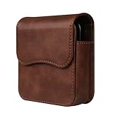 Gürteltasche Leder Braun kompatibel mit Samsung Galaxy Z Flip...