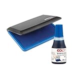 Colop 151305 Stempelkissen Micro 2 + Farbe 801 blau, 70 x 110 mm