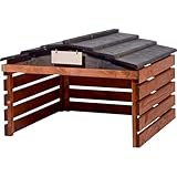 dobar® Mähroboter Garage aus Holz mit abnehmbarem Dach - Rasenroboter Unterstand mit...