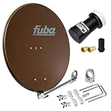 hb-digita & Fuba 80cm Satellitenantenne DAL 800B braun Aluminium Schüssel Reflektor...
