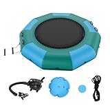 VEVOR Aufblasbarer Wassertrampolin mit Leiter, wasserdichte, Abriebfeste, Wassertrampoline...