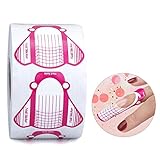 G2PLUS 500 Stück nagelschablonen verlängerung, Rosa Gel Nägel Schablonen,...