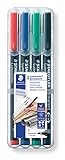 STAEDTLER permanent Universalstift Lumocolor, nachfüllbar, wisch- und wasserfest,...