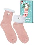 Kuschelsocken Damen Geschenke für Frauen Weihnachten: Wollsocken Damen 39-42 Dicke Warme...