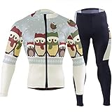 FANTAZIO Fahrradbekleidung für Herren, Eulenfamilie, 1, XL