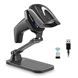 onewscan Barcode-Scanner 2,4 GHz, kabellos, vielseitig, 2-in-1, USB, 1D-Laser,...
