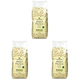 Alnatura Bio Dinkelflocken Feinblatt, 500g (Packung mit 3)