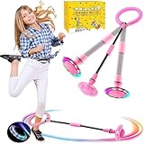 Q-WOOFF Kinder Blinkender Springring, Sport Sprungball，Faltbarer Flash Jumping Ball,...