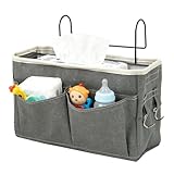 Bedside Organizer, Nursery Bedside Diaper Pocket, Adjustable Space-Saving Portable For...