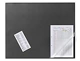Durable Schreibtischunterlage (mit transparentem Overlay, 650 x 520 mm) 1 Stück, schwarz,...