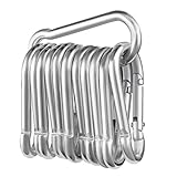 12 Stück Karabinerhaken, Karabiner belastbar bis 180kg,φ6x60mm,verzinkt, belastbar...