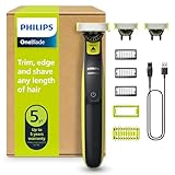 PHILIPS OneBlade 360 Face & Body - elektrischer Rasierer, Trimmer & Bodygroomer, 3x 360...