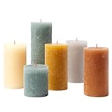 Bolsius Rustik Stumpenkerzen - Geschenk Set 6 Stück - Nordic Ambiance - Dekorative...