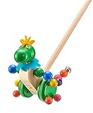 Selecta 62027 Tattolo, Schiebefigur, Schiebe-und Nachziehspielzeug aus Holz, 21 cm