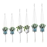 koitoy 6 Stück Makramee Blumenampel,Baumwollseil Hängeampel Blumentopf Robust Makramee...