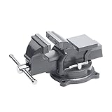 Meister Schraubstock - Drehbar - 100 mm Spannweite - Hochwertige Stahlbacken - Sicheres...