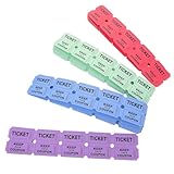 UTHCLO 400 Stück Tombola Lose Rot Blau Grün Je Vielseitige Eintritts Gewinnlose für...