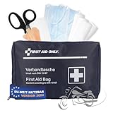 First Aid Only Motorrad Verbandtasche DIN 13167 | Kompakter Verbandskasten...