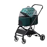 Hundewagen Katzenwagen mit Aufbewahrungskorb, 4 Rädern, Faltbarer Hundebuggy, Tragbarer...